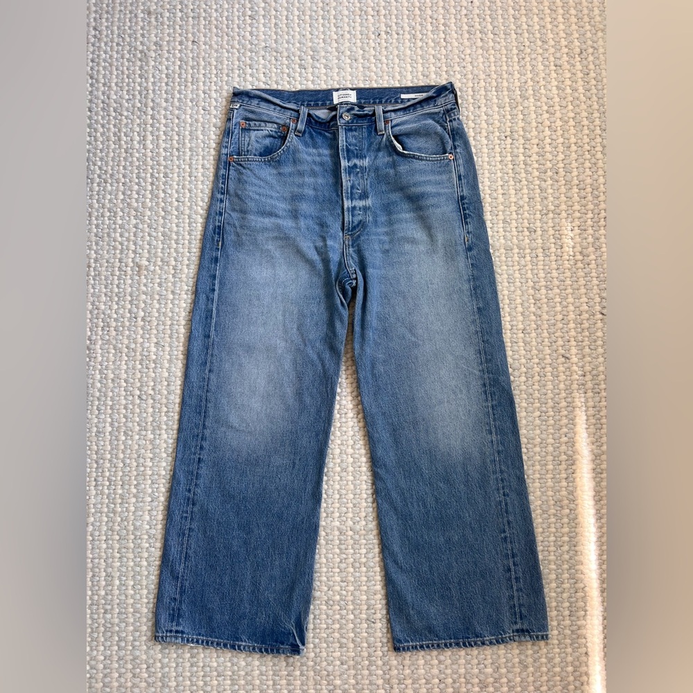 Citizens Of Humanity Women's Wide Leg Jeans in Medium Blue